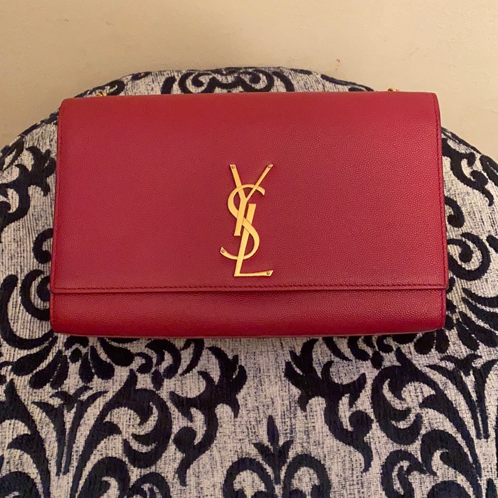 Saint Laurent Kate Medium Shoulder Bag Red *Pre-Loved*